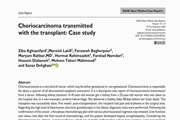 Choriocarcinoma transmitted with the transplant: Case Study